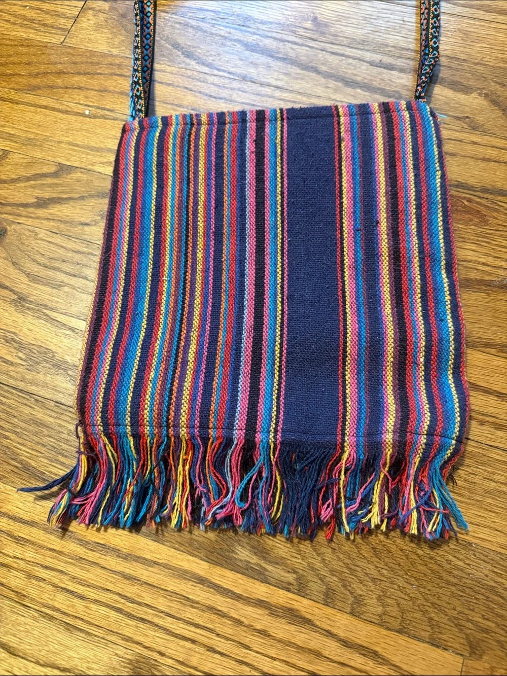 Handwoven Embroidered Crossbody Bag - Multicolor